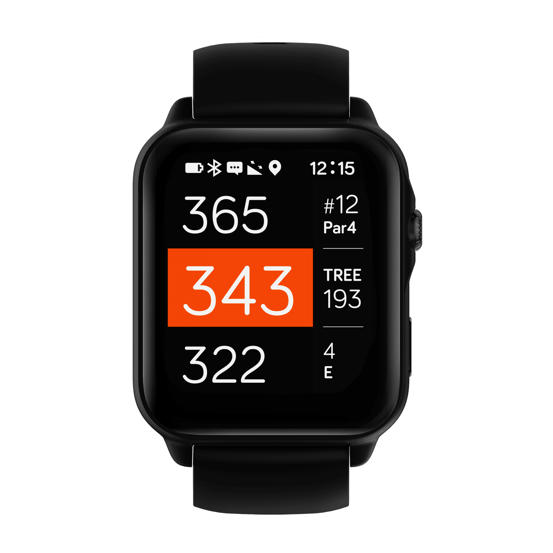 Playing golf main screen UI