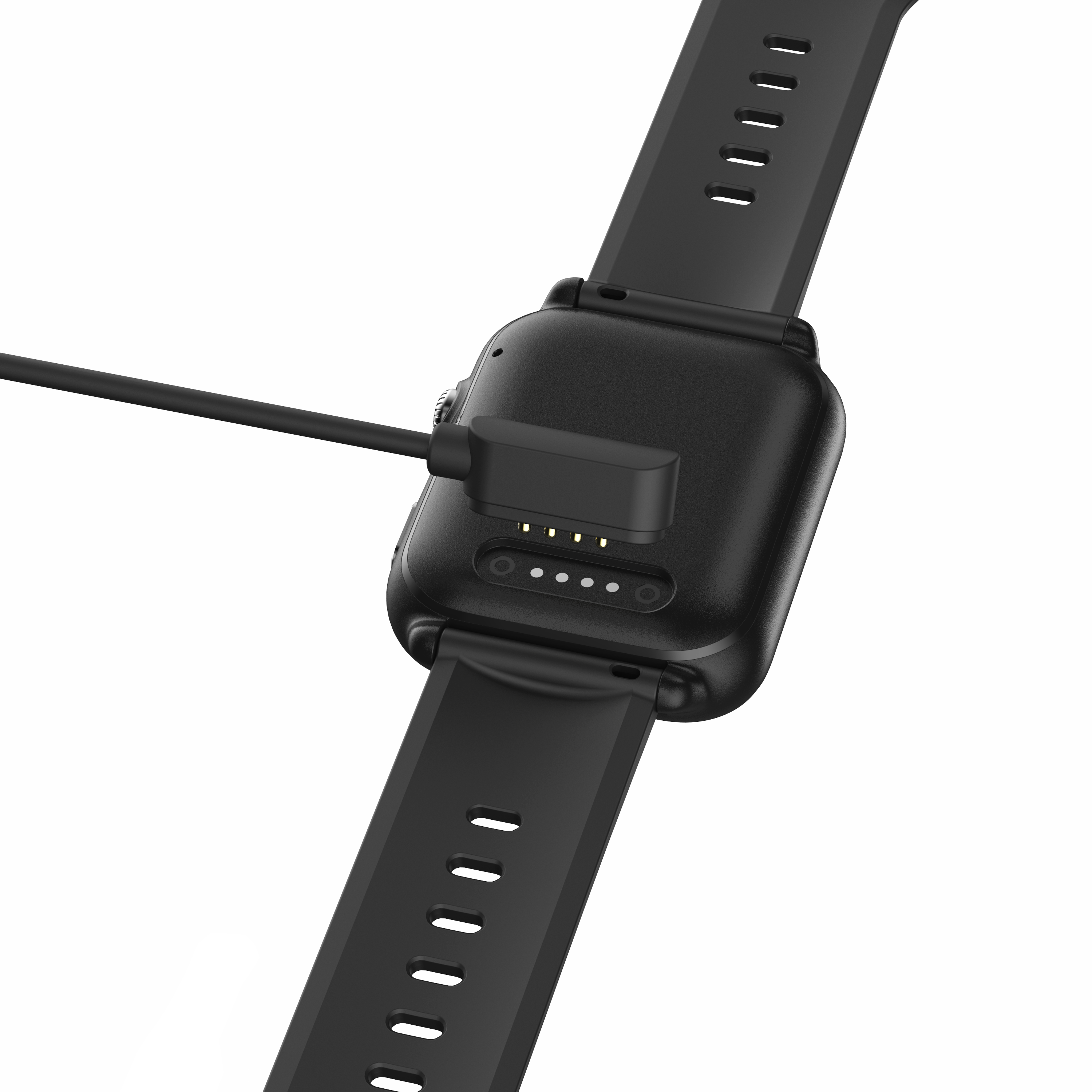 Magnetic charger attached to the back of the NAVO W1